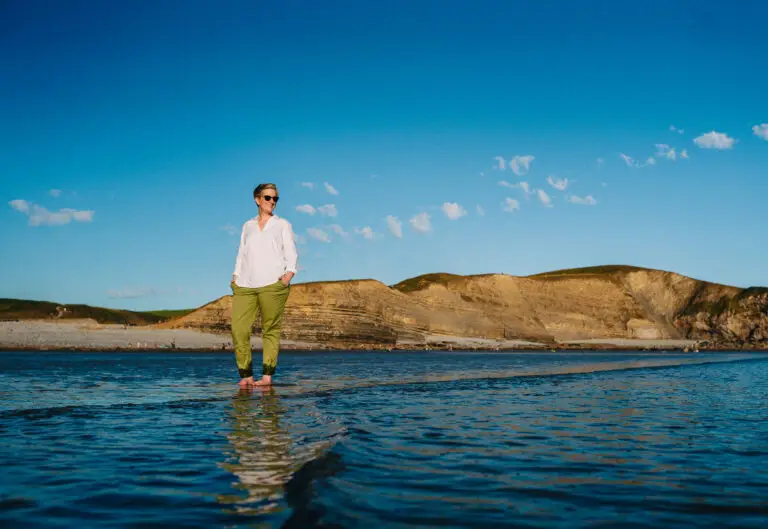Bryony Wiffen walking in the sea, getting out in nature
