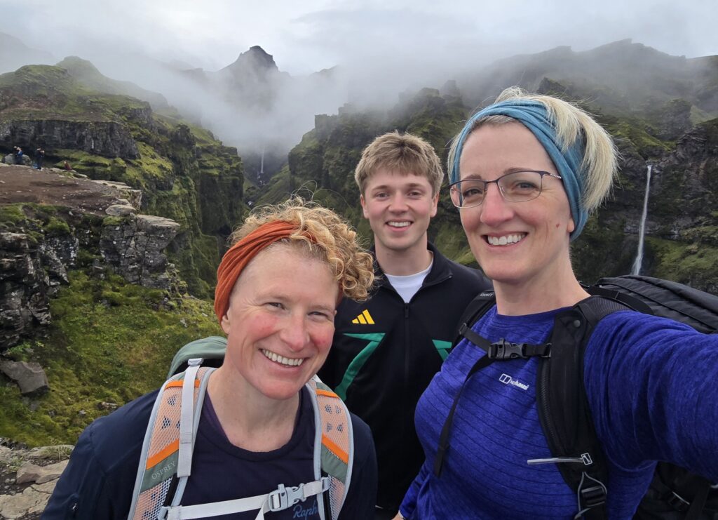 A family selfie at Mulagljufur Canyon