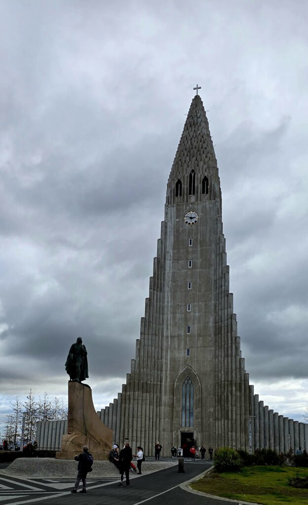 Hallgrimskirkja - a modern and tall church that can be seen for miles around the city